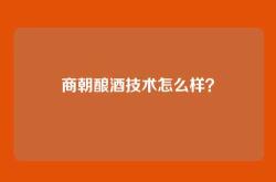 商朝酿酒技术怎么样？