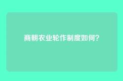 商朝农业轮作制度如何？