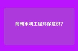 商朝水利工程环保意识？