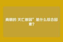 商朝的 灭亡原因”是什么综合因素？