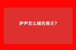 伊尹怎么辅佐商王？