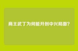 商王武丁为何能开创中兴局面？