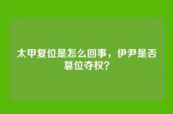 太甲复位是怎么回事，伊尹是否篡位夺权？