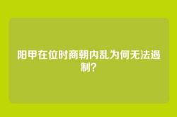 阳甲在位时商朝内乱为何无法遏制？
