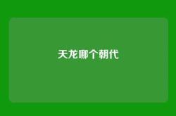 天龙哪个朝代