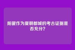 阳翟作为夏朝都城的考古证据是否充分？