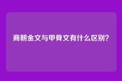 商朝金文与甲骨文有什么区别？