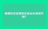 商朝的宗室贵族在政治中有何作用？