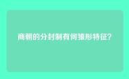 商朝的分封制有何雏形特征？
