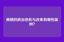 商朝的政治危机与改革有哪些案例？