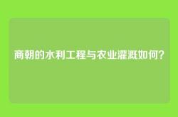 商朝的水利工程与农业灌溉如何？