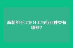 商朝的手工业分工与行业种类有哪些？