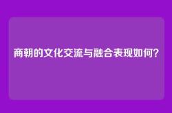商朝的文化交流与融合表现如何？