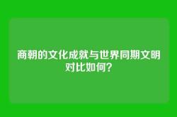 商朝的文化成就与世界同期文明对比如何？
