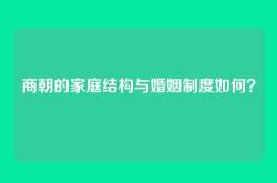 商朝的家庭结构与婚姻制度如何？