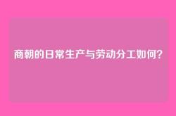 商朝的日常生产与劳动分工如何？