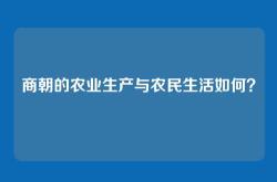商朝的农业生产与农民生活如何？