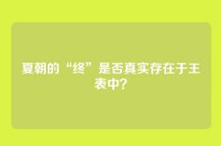 夏朝的“终”是否真实存在于王表中？