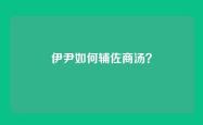 伊尹如何辅佐商汤？