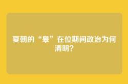 夏朝的“皋”在位期间政治为何清明？