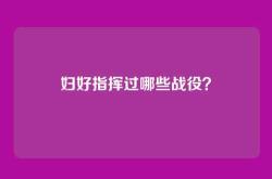 妇好指挥过哪些战役？