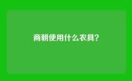 商朝使用什么农具？