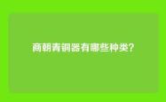 商朝青铜器有哪些种类？