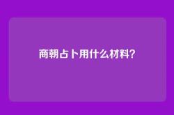 商朝占卜用什么材料？