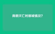 商朝灭亡时都城情况？