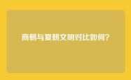 商朝与夏朝文明对比如何？