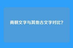 商朝文字与其他古文字对比？