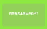 商朝有无金属冶炼技术？