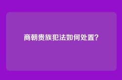 商朝贵族犯法如何处置？