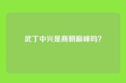 武丁中兴是商朝巅峰吗？