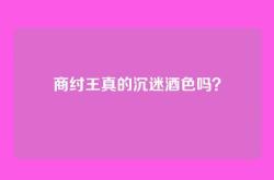 商纣王真的沉迷酒色吗？