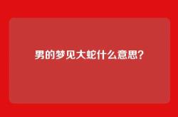 男的梦见大蛇什么意思？