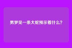 男梦见一条大蛇预示着什么？