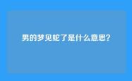 男的梦见蛇了是什么意思？