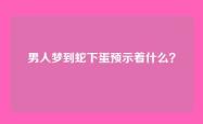 男人梦到蛇下蛋预示着什么？