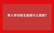 男人梦见蛇生蛋是什么意思？