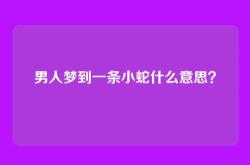 男人梦到一条小蛇什么意思？
