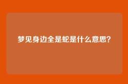 梦见身边全是蛇是什么意思？
