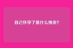 自己怀孕了是什么预兆？