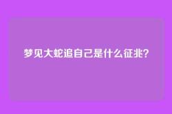 梦见大蛇追自己是什么征兆？