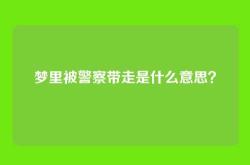 梦里被警察带走是什么意思？