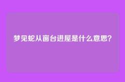 梦见蛇从窗台进屋是什么意思？