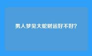 男人梦见大蛇财运好不好？