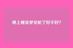 晚上睡觉梦见蛇了好不好？