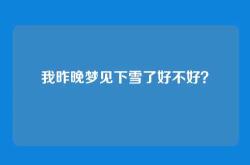 我昨晚梦见下雪了好不好？