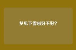 梦见下雪啦好不好？